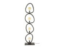 Vloerlamp 4L organic steel - Artic zwart