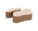 Salontafel Ceramo grande set/2 - 3D keramiek travertin