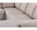 U-bank Eleven Links By-Olaf – Stof Inari 22 Beige – Ruime 3-zits met extra loungegedeelte – 285 x 199 cm