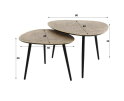 Salontafel Trinity set van 2 driehoekig metallic - Brons antiek