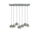Hanglamp Bubble Shaded - smoke glas | 7 Lampen