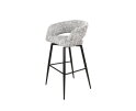 Barstoel Tokyo draaibaar Jupiter zwart - Be Fine lichtgrijs 120 - 65 cm