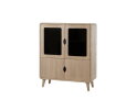 Barkast 100 met 4 deuren, Acacia Weathered Wood - Glostrup Furniture Collection