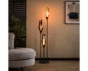 Vloerlamp Cocoon 3-lichts mix glass zwart &ndash; hotel chique design - 35x35x168 cm