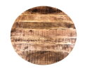Ronde salontafel 65 cm onderblad zwart metaal + mango hout | € 179