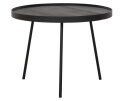 Coffee table Saturnus medium BLACK,37x&Oslash;50 cm, recycled teakwood