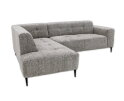 Hoekbank Viano Links stof Bella 55 Taupe Grijs gem&ecirc;leerd -  255x200x84 cm - modern