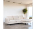 BY-OLAF Hoekbank Elvano met Chaise Longue - links of rechts – Champagne Stof Loris 01 – 218x152 cm