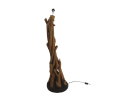 Vloerlamp  - 40x40x130 - Naturel/zwart - Teak