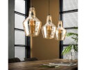 Hanglamp Amber 3 lampen kegel - Oud zilver