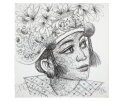 Wall Art Balinese girl Kadek,100x100 cm, Painting on canvas