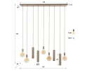 Hanglamp Senso 5+4L - Beige