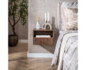Nachtkastje 1L open vak Carve - Massief acacia drift brown