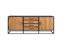 Dressoir Denver | Mangohout en staal | 210 cm