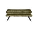 Eetkamerbank raster velvet - Groen - 180x58x81 cm