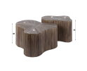 Salontafel Maya organisch set van 2 teak - Donkerbruin