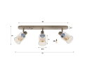 Plafondlamp Sepiora 3L - Beige