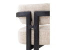MUST Living fauteuil Kelly - Luxor Sand - zwart - 75x73x73 cm