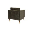 1 zits fauteuil, stof Smooth Velvet, S156 groen