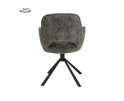 Isola Armstoel - fabric Haga 16 charcoal (draaibaar)