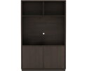 Bellagio Cinewall - Tv-boekenkast - Eikenfineer - Dark chocolate bruin - 300x42x215 cm