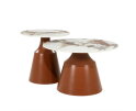 Coffee table Roka ( set of 2) 70x70cm - bruin | BY-BOO