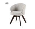 Tower Living eetkamerstoel Brescia - Puente 06 beige white - Espresso (draaibaar)