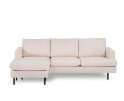 By-Olaf Hoekbank Caspian met Chaise Longue - hoek links/rechts - Ribstof fjord Beige – 218x152 cm