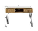 Kaptafel wave 110cm mangohout - zandkleur | Meubelplaats