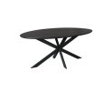 Eiken eettafel Ferris | Ovaal 180 cm | Zwart