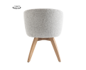 Tower Living Brescia Armstoel - fabric Puente 09 light grey (draaibaar)