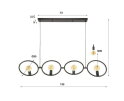 Hanglamp 4L Loop - Artic zwart