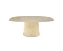 Eettafel Centurio Deens ovaal Travertin keramiek 180x90 cm - Beige