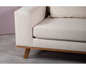 Hoekbank Elora Chaise Longue rechts – Beige Stof – Houten Poten – 283 x 160 cm - By-Olaf