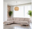 U-bank Lexington Links By-Olaf – Stof Inari 22 Beige – Eiken Poten – Royale Hoekbank – 310 x 196 cm