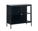Dressoir Carmel metaal & glas 90 cm - Zwart