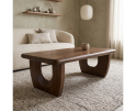 Salontafel Handai mangohout 130x70x40 cm - Walnoot bruin - Japandi