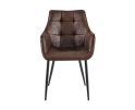 Eetkamerstoel Lucille met armleuning Donkerbruin