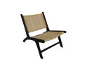 Loungestoel Rotan teak 67x81x71 - Zwart