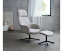 Fauteuil Manning met voetenbank - Naturel