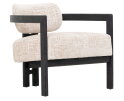 MUST Living fauteuil Kelly - Luxor Sand - zwart - 75x73x73 cm