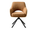 Eetkamerstoel Cowley draaibaar - Chenille - Roest - 59x65x86 cm