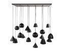 Hanglamp Modulo XXL metaal 18 lampen - Artic zwart