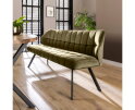 Eetkamerbank raster velvet - Groen - 180x58x81 cm