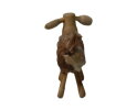 Schaap Shawn klein - 32x14x32 - Wit/bruin/naturel - Teak/geitenhuid