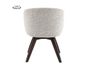 Tower Living eetkamerstoel Brescia - Puente 06 beige white - Espresso (draaibaar)