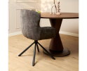 Eetkamerstoel Hanna | Charcoal Brown | Met armleuning