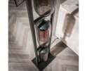 Vloerlamp 3L tower smoke glas -  geperforeerd staal - Artic zwart