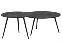 Leo Bijzettafel Rond Recycled Teak Zwart Ø74cm - WOOOD