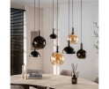 Hanglamp 4+3L Cluster - Sienna brown